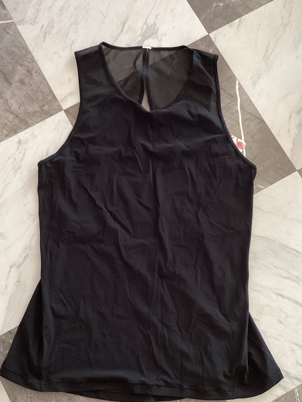 lululemon athletica Black Sleeveless Mesh-Back Tank